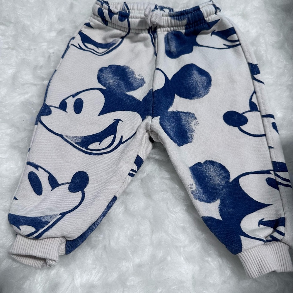 Zara Mickey Mouse Pants |  Disney x Zara Baby Joggers Size 9-12m